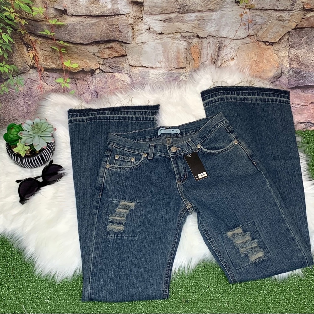 NWT CAUTION STYLE LAB Boot Cut Jeans, US 0 - Picture 4 of 11
